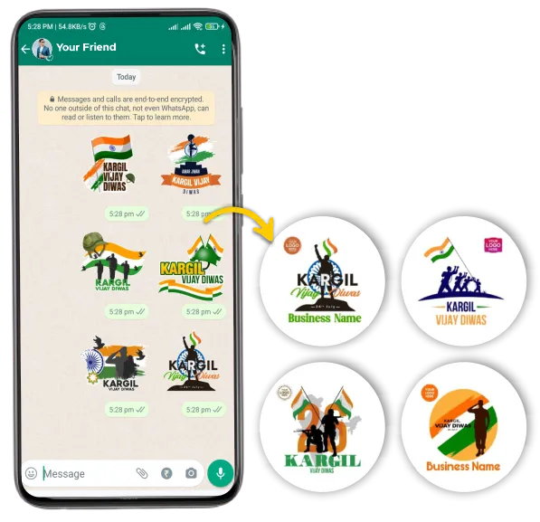 Kargil Vijay Divas whatsapp sticker poster